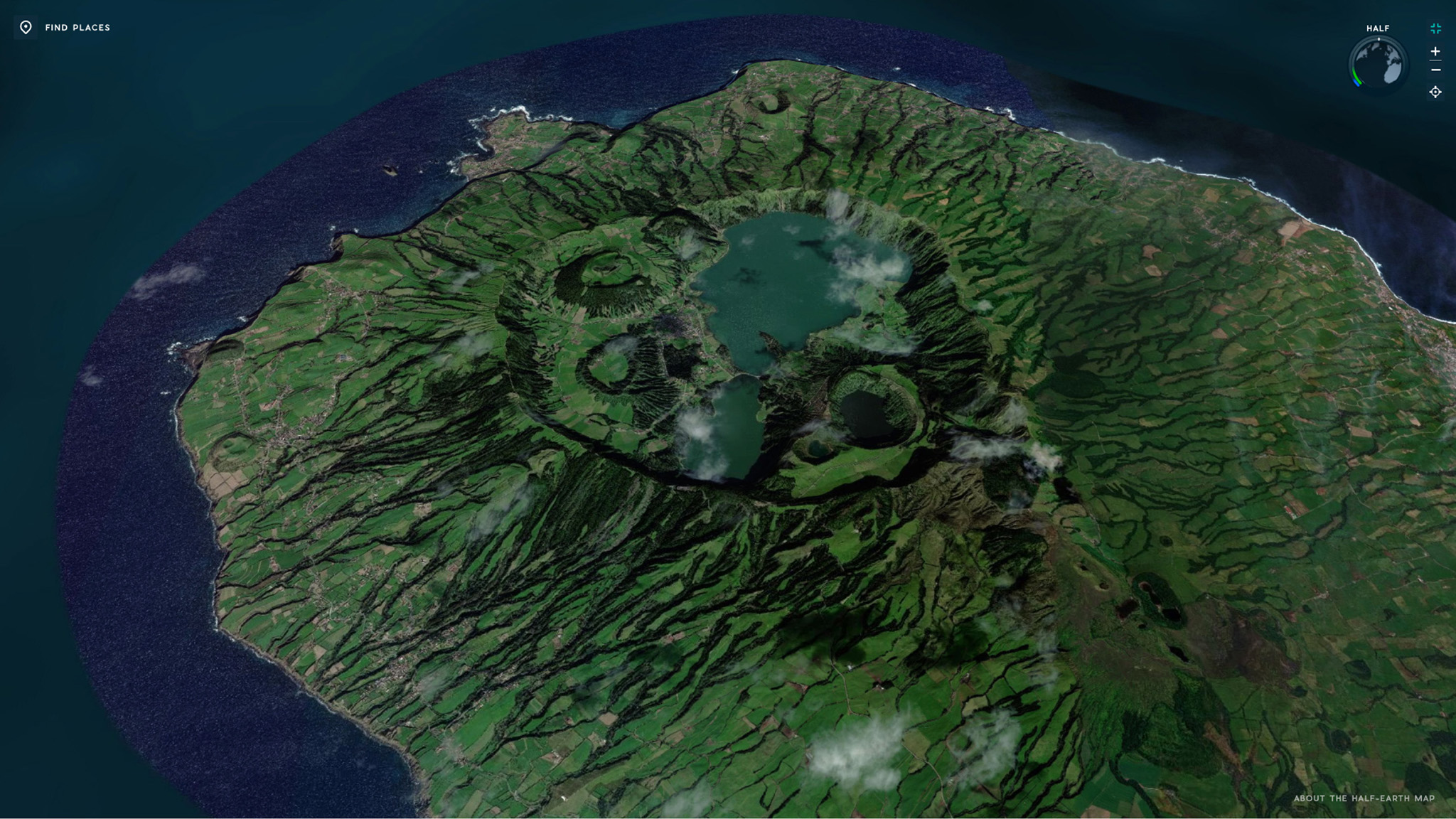 Half-Earth map detail